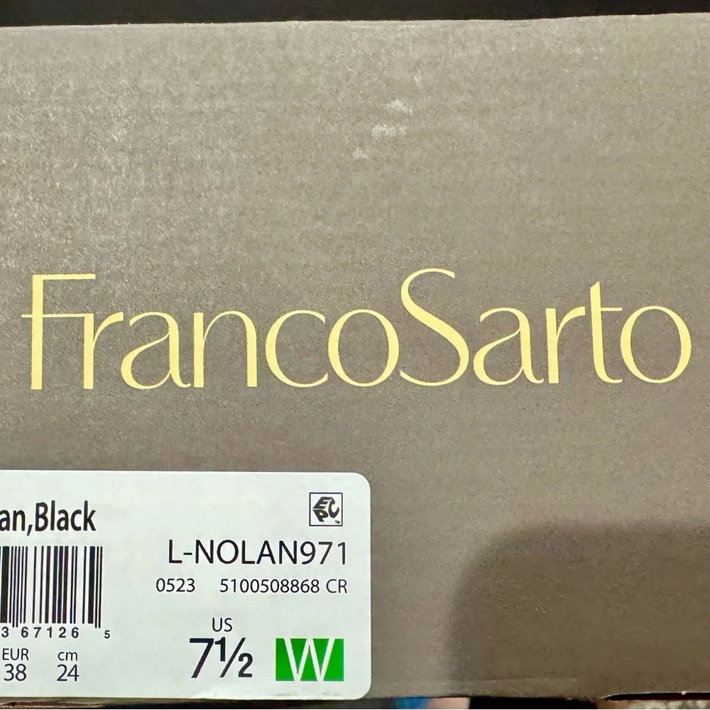 NWT Franco Sarto Black Leather Pumps size 7.5W - Picture 6 of 9